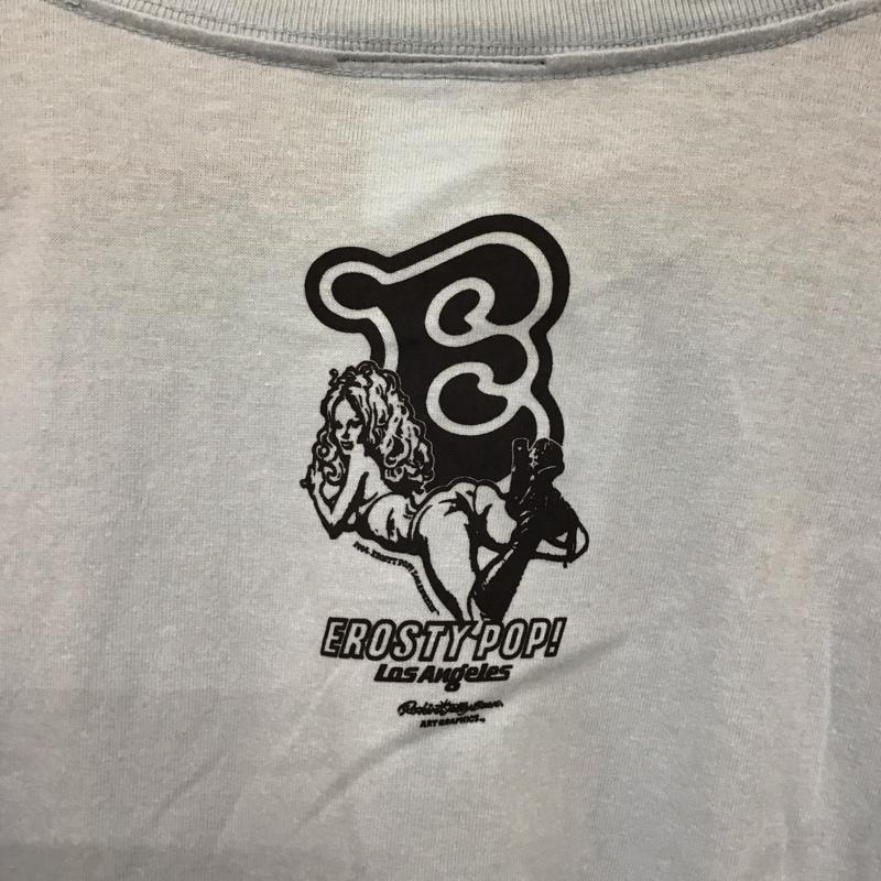 エロスティカ EROSTiKA Tシャツ 半袖 クルーネック コットン XL プリント 水色 / ライトブルー /  メンズ USED 古着 中古 10123377