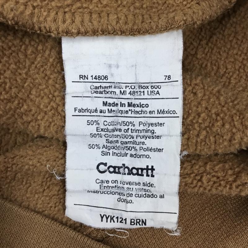 カーハート Carhartt パーカー 長袖 長袖パーカー フード付きパーカー プリントスウェット トレーナー XL ロゴ、文字 茶 / ブラウン /  メンズ USED 古着 中古 10115781