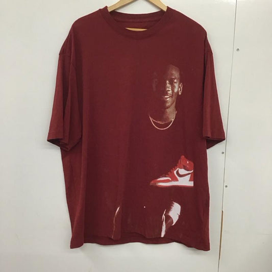 エアジョーダン AIR JORDAN Tシャツ 半袖 hq2666-687 MJSTMT1985SSCRWGELJDAY プリントTシャツ XL プリント えんじ / ワインレッド /  メンズ USED 古着 中古 10132597