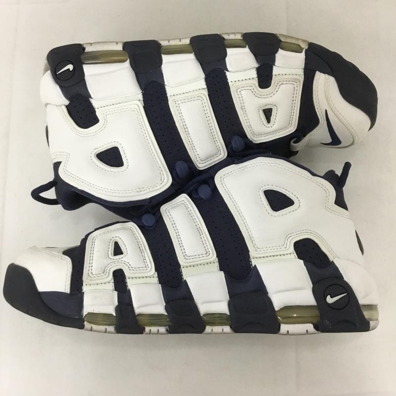 ナイキ NIKE スニーカー スニーカー 414962-104 AIR MORE UPTEMPO 28cm 28.0cm ロゴ、文字 白 / ホワイト / X 紺 / ネイビー /  メンズ USED 古着 中古 10131667