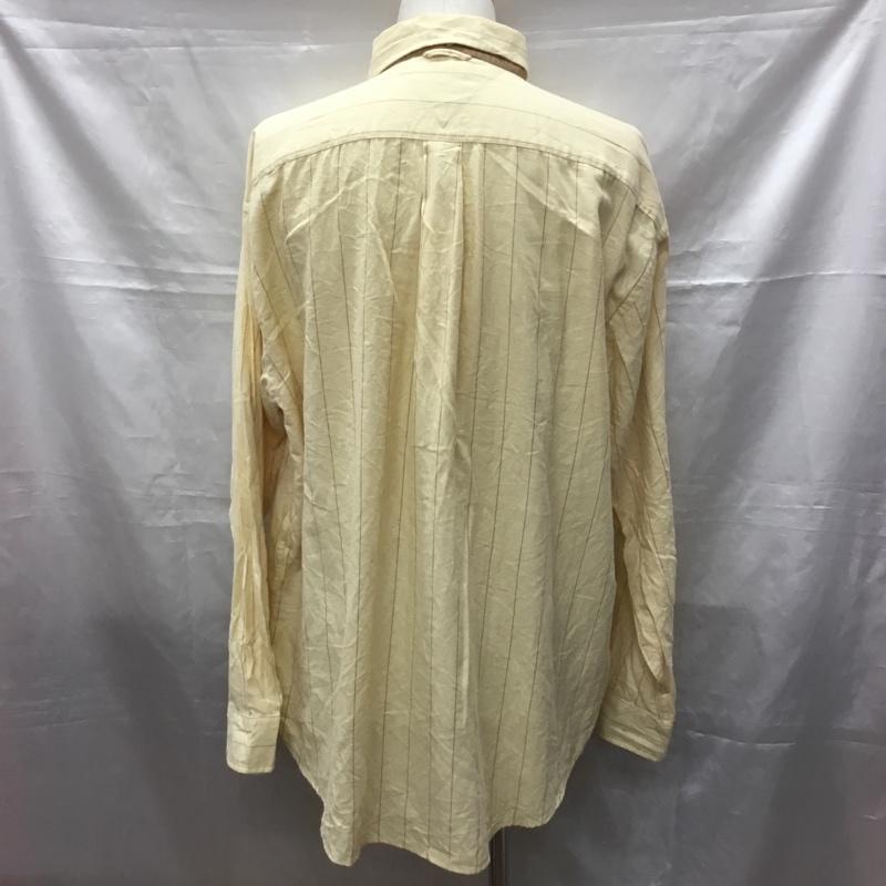 トミーヒルフィガー TOMMY HILFIGER シャツ、ブラウス 長袖 ボタンダウン ストライプ XL ワンポイント ベージュ / ベージュ /  メンズ USED 古着 中古 10116091
