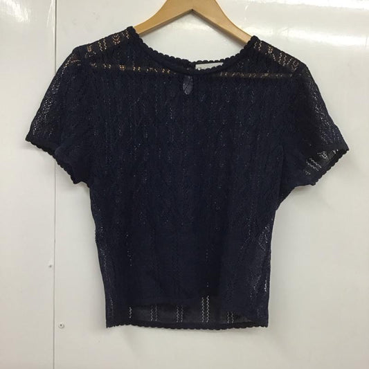 クリスチャンディオール Christian Dior カットソー 半袖 L 無地 紺 / ネイビー /  レディース USED 古着 中古 10131120