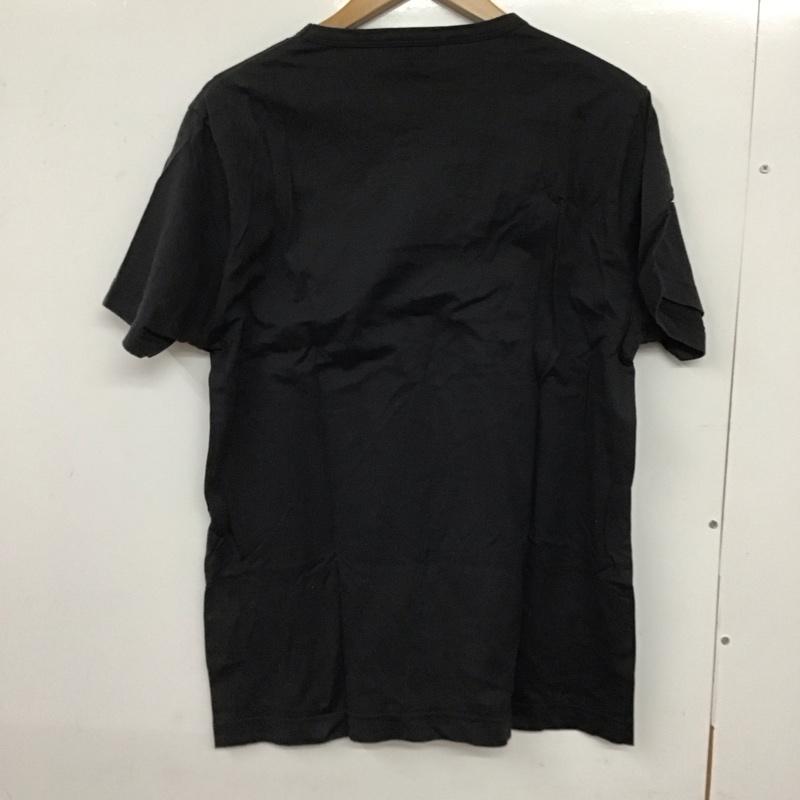 マーガレットハウエル MARGARET HOWELL Tシャツ 半袖 半袖カットソー プリントTシャツ クルーネックカットソー L 無地 黒 / ブラック /  メンズ USED 古着 中古 10128648