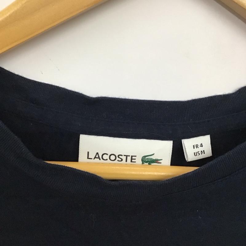 ラコステ LACOSTE Tシャツ 半袖 半袖カットソー プリントTシャツ クルーネックカットソー 4 ロゴ、文字 紺 / ネイビー /  メンズ USED 古着 中古 10150597