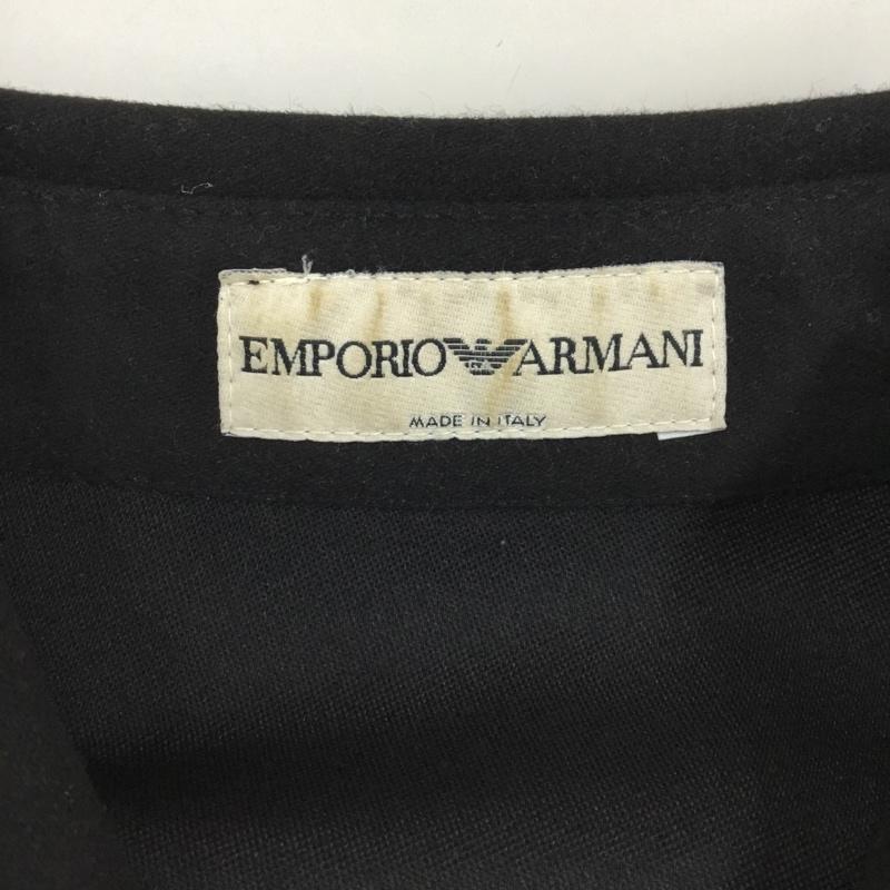 エンポリオアルマーニ EMPORIO ARMANI シャツ、ブラウス 長袖 長袖シャツ カラーシャツ 長袖カットソー 無地シャツ 46 無地 黒 / ブラック /  メンズ USED 古着 中古 10106475