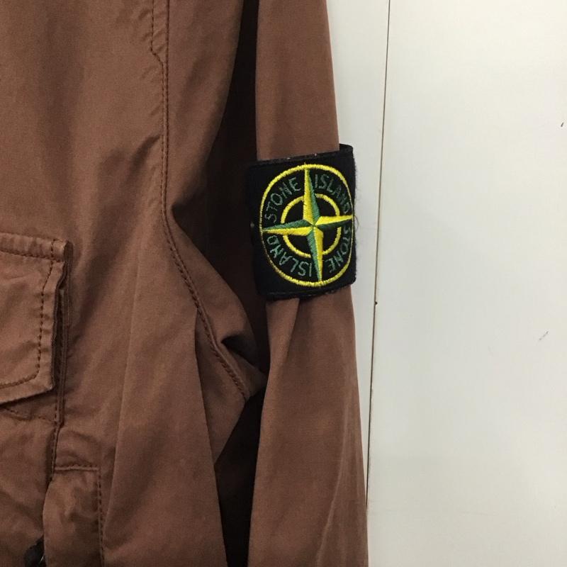 ストーンアイランド STONE ISLAND ジャケット、上着 ジャケット、ブレザー 751510610 ジップアップワークジャケット アウター M ロゴ、文字 茶 / ブラウン /  メンズ USED 古着 中古 10142092