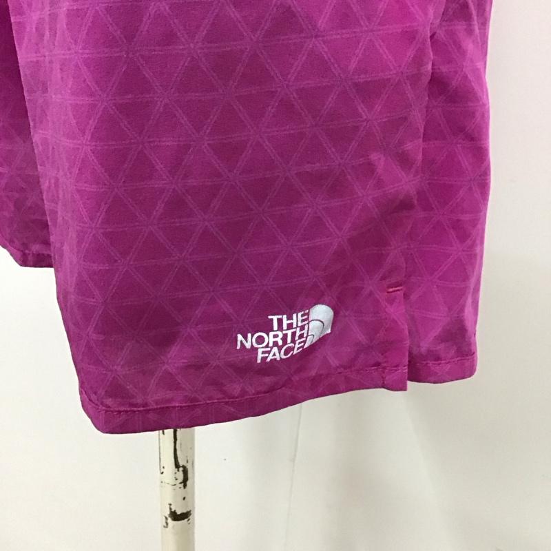 ザノースフェイス THE NORTH FACE パンツ ショートパンツ NBW41571 ノベルティーフライウェイトレーシングショート アウトドア L ロゴ、文字 紫 / パープル / X 黒 / ブラック /  レディース USED 古着 中古 10118718