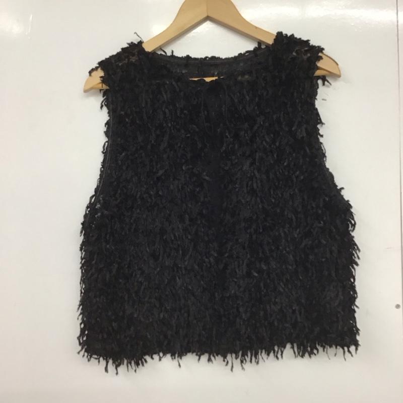 ジーナシス JEANASIS ベスト ベスト FREE 無地 黒 / ブラック /  レディース USED 古着 中古 10148495