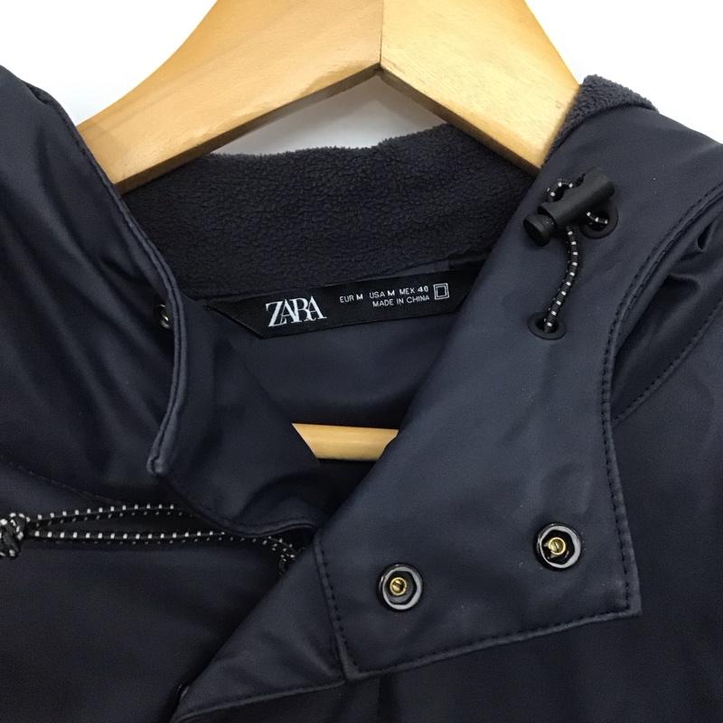 ザラ ZARA ジャケット、上着 ジャンパー、ブルゾン ジップアップジャケット アウター パーカージャケット M 無地 紺 / ネイビー /  メンズ USED 古着 中古 10148070