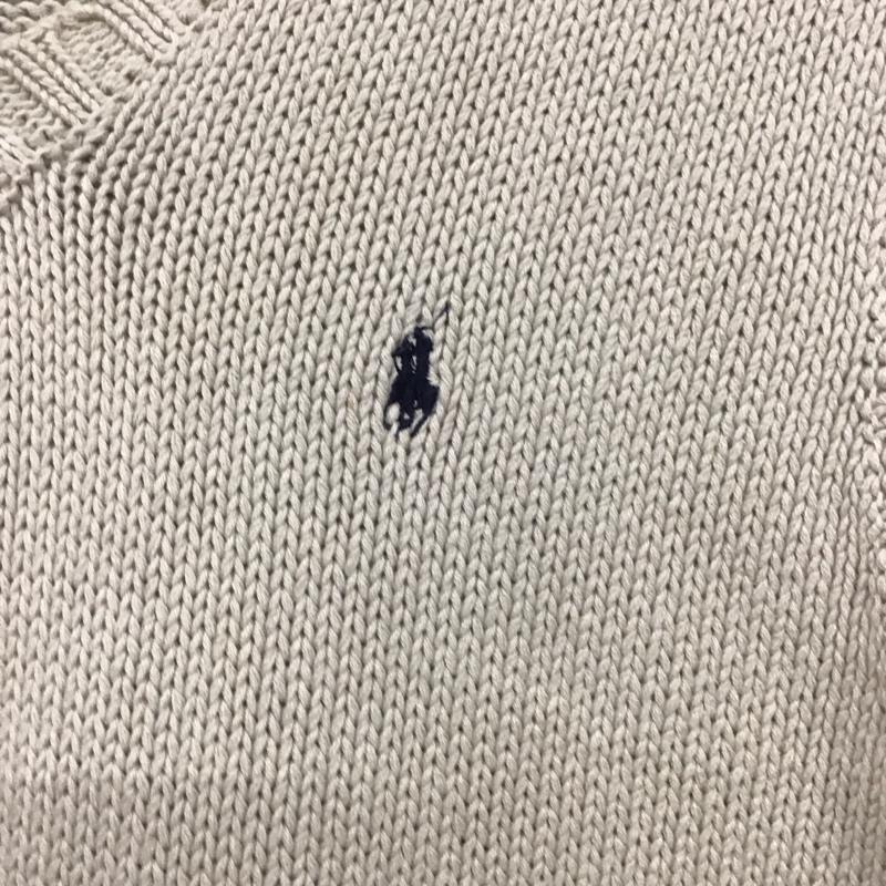 ポロバイラルフローレン Polo by RALPH LAUREN ベスト ベスト ニットベスト ノースリーブカットソー プルオーバー L ロゴ、文字 ベージュ / ベージュ /  メンズ USED 古着 中古 10133691