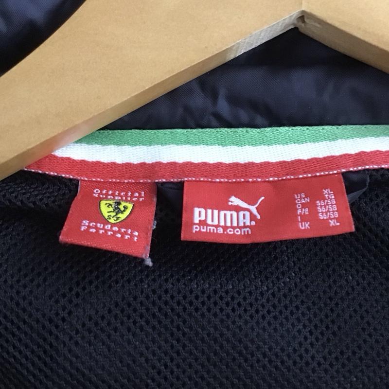 プーマ PUMA ジャケット、上着 ジャンパー、ブルゾン ジップアップジャケット ナイロンジャケットパーカー アウター XL ロゴ、文字 黒 / ブラック /  メンズ USED 古着 中古 10143406
