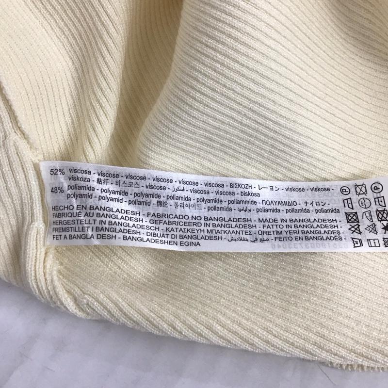 ザラ ZARA ワンピース ロングスカート 3519 003 733 タートルネック リブ L 無地 オフホワイト / オフホワイト /  レディース USED 古着 中古 10109410