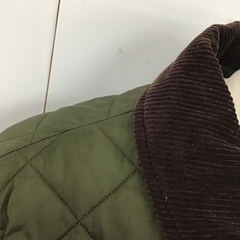 バーブァー Barbour ジャケット、上着 ジャケット、ブレザー キルティングジャケット カラージャケット ボタン前開ジャケット アウター S ロゴ、文字 カーキ / カーキ /  メンズ USED 古着 中古 10122778