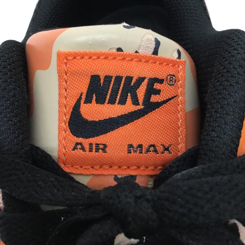 ナイキ NIKE スニーカー スニーカー IF1721-201 Air Max 90 PRM Camo/Bio Beige/Safety Orange 27.0cm カモフラージュ柄・迷彩 黒 / ブラック / X 橙 / オレンジ /  メンズ USED 古着 中古 10141697