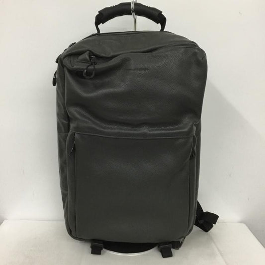 ブロスキーアンドサプライ BROSKI&SUPPLY リュックサック、デイパック リュックサック、デイバッグ BBOM-709 HUB LIMITED レザー ロゴ、文字 灰 / グレー /  メンズ USED 古着 中古 10136706