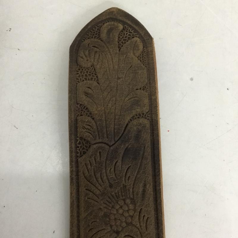 ダブルアールエル RRL ベルト・バックル ベルト レザー 総柄 茶 / ブラウン /  メンズ USED 古着 中古 10128809