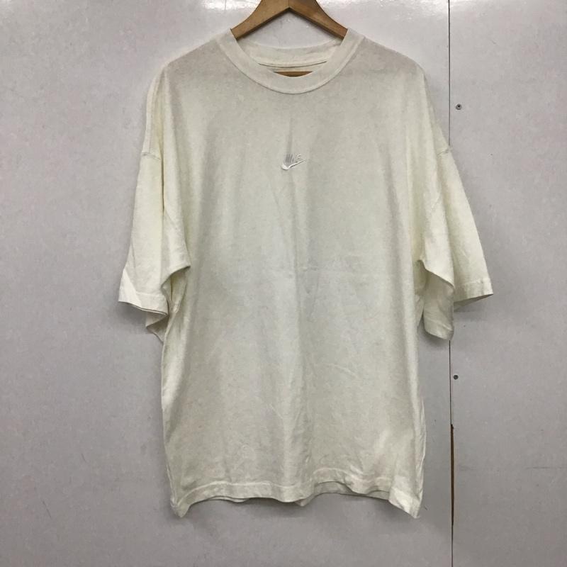 ナイキ NIKE Tシャツ 半袖 半袖カットソー プリントTシャツ クルーネックカットソー L ロゴ、文字 白 / ホワイト /  メンズ USED 古着 中古 10140511