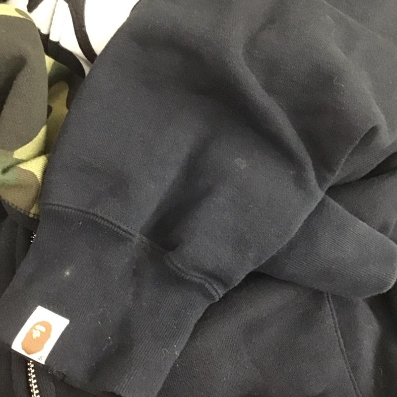 アベイシングエイプ A BATHING APE パーカー 長袖 ジップアップパーカー 長袖パーカー フード付きパーカー felix XXL ロゴ、文字 黒 / ブラック /  メンズ USED 古着 中古 10107400