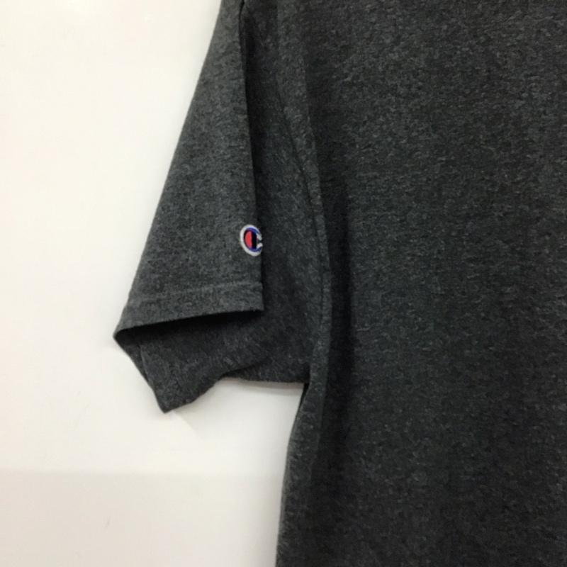チャンピオン Champion Tシャツ 半袖 半袖カットソー プリントTシャツ クルーネックカットソー L ロゴ、文字 灰 / グレー /  メンズ USED 古着 中古 10140660