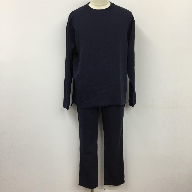 フォーワンセブンバイエディフィス 417 BY EDIFICE セットアップ セットアップ セットアップ ジャージ 長袖カットソー カジュアルパンツ 2点セット XL 無地 紺 / ネイビー /  メンズ USED 古着 中古 10115212
