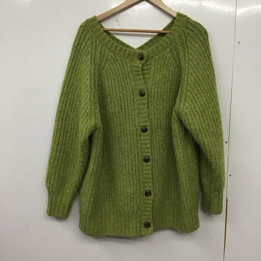 フリークスストア FREAK S STORE カーディガン 長袖 長袖カーディガン 前ボタン ニットカーディガン FREE 無地 薄緑 / ライトグリーン /  レディース USED 古着 中古 10145470