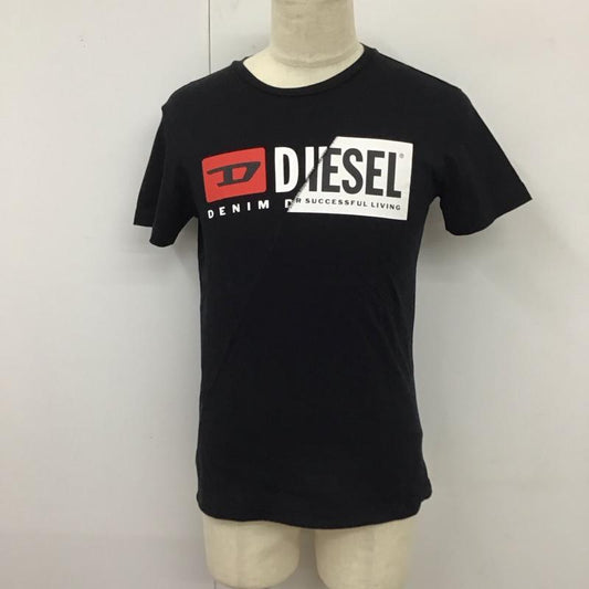 ディーゼル DIESEL Tシャツ 半袖 半袖カットソー プリントTシャツ クルーネックカットソー S プリント 黒 / ブラック /  メンズ USED 古着 中古 10119513