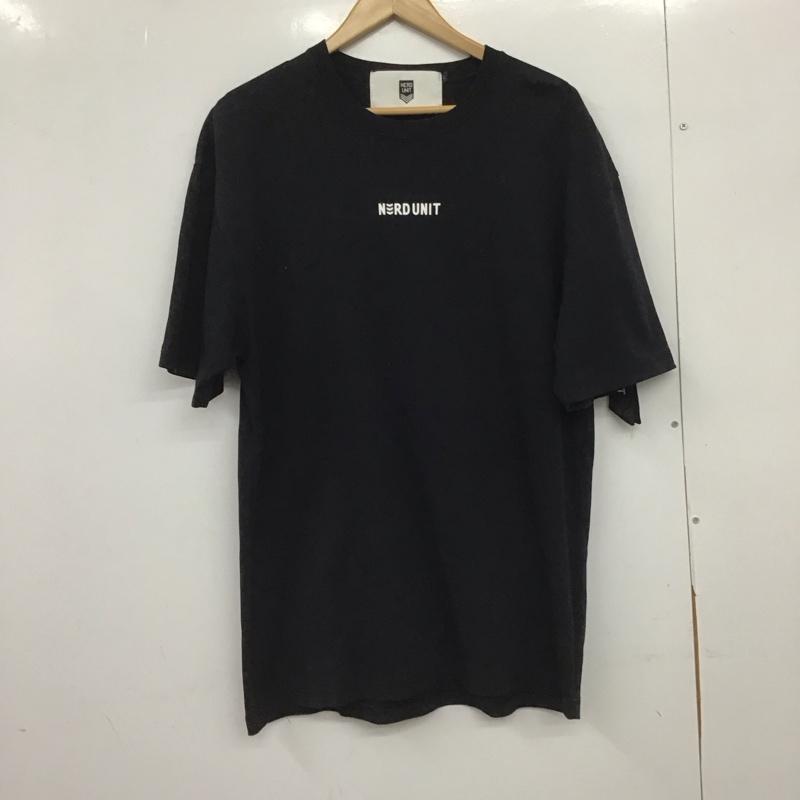 ナードユニット NERDUNIT Tシャツ 半袖 半袖カットソー プリントTシャツ クルーネックカットソー L ロゴ、文字 黒 / ブラック /  メンズ USED 古着 中古 10149205