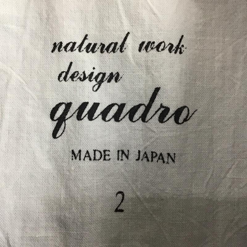 クオドロ quadro シャツ、ブラウス 長袖 長袖シャツ チェックシャツ ノーカラーシャツ 2 チェック 白 / ホワイト / X 青 / ブルー /  メンズ USED 古着 中古 10131766