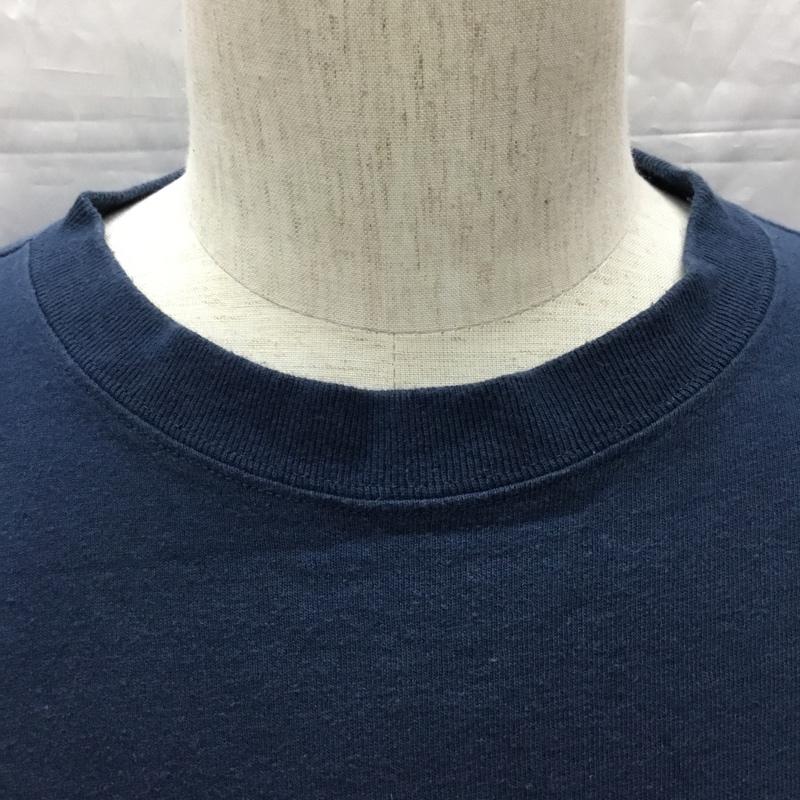 チャンピオン Champion Tシャツ 半袖 C3-M349 クルーネック 胸ポケット S ワンポイント 紺 / ネイビー /  メンズ USED 古着 中古 10115524