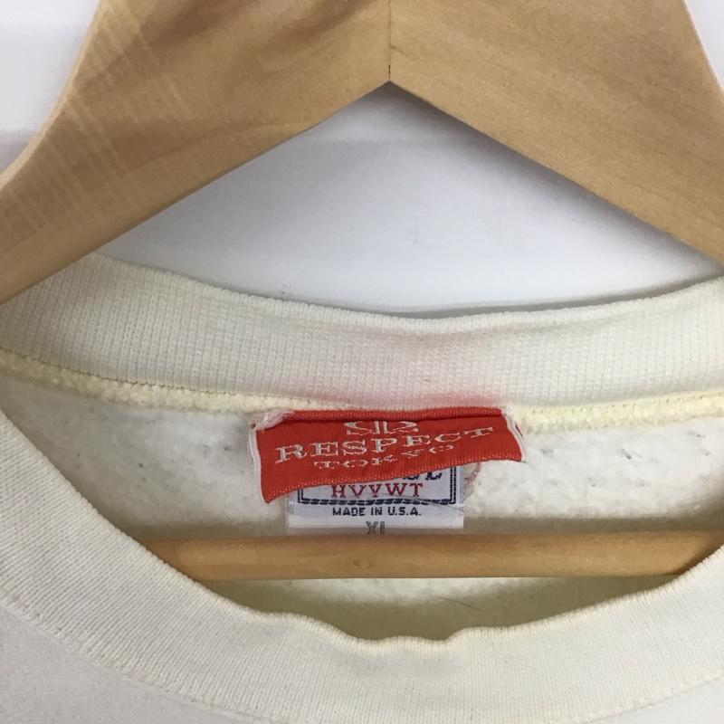 古着 USED トレーナー 長袖 長袖トレーナー スウェット クルーネック プルオーバー XL ロゴ、文字 白 / ホワイト /  メンズ USED 古着 中古 10146950