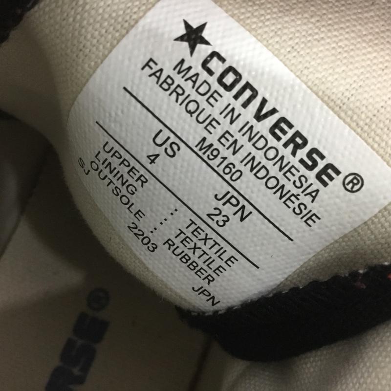 コンバース CONVERSE スニーカー スニーカー M9160 ALL STAR HI ハイカット 23cm 23.0cm ロゴ、文字 黒 / ブラック / X 白 / ホワイト /  レディース USED 古着 中古 10141558