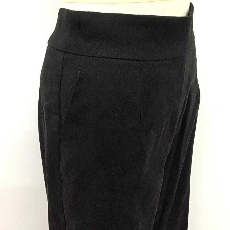 アルシーヴ archives ボトムス ボトムス 42895 ワイドパンツ 裾スリット 無地 黒 / ブラック /  レディース USED 古着 中古 10122364