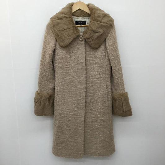 エポカ EPOCA コート 毛皮、ファー 40 無地 ベージュ / ベージュ / X 茶 / ブラウン /  レディース USED 古着 中古 10142537