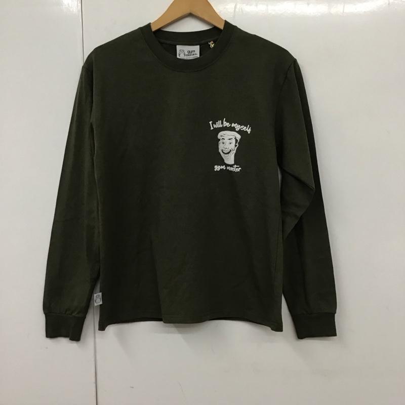 ジムマスター gym master Tシャツ 長袖 S 無地 X プリント カーキ / カーキ /  メンズ USED 古着 中古 10130003