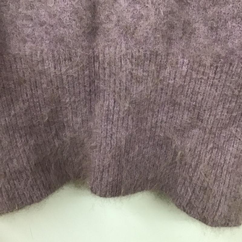 グリーンレーベルリラクシング green label relaxing ニット、セーター 長袖 3613-119-2446 ヘアリーコンパクトプルオーバーニット 無地 紫 / パープル /  レディース USED 古着 中古 10131172