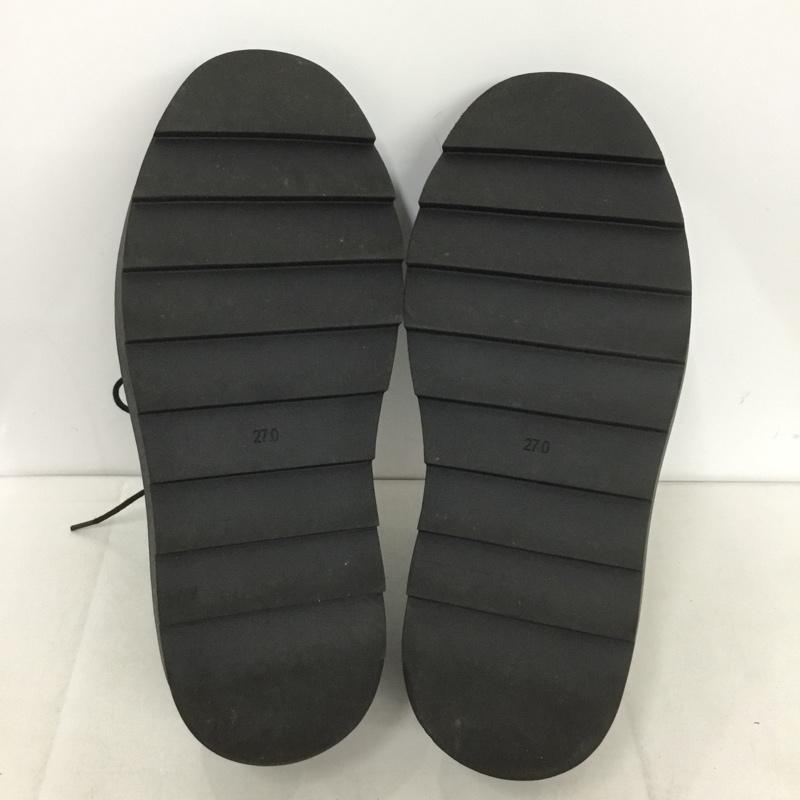 ジーユー GU カジュアルシューズ カジュアルシューズ 352514 チャンキーソールプレーントゥシューズ フェイクレザー 27cm UNDERCOVER 27.0cm 無地 黒 / ブラック /  メンズ USED 古着 中古 10139980