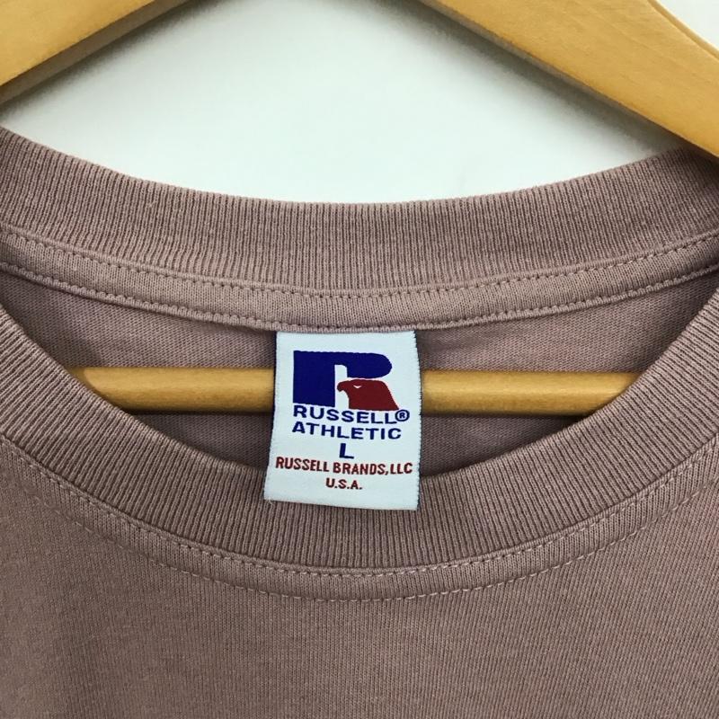ラッセルアスレティック Russell Athletic Tシャツ 半袖 半袖カットソー プリントTシャツ クルーネックカットソー L ロゴ、文字 紫 / パープル /  メンズ USED 古着 中古 10130571