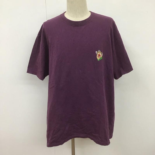 パンクドランカーズ PUNK DRUNKERS Tシャツ 半袖 半袖カットソー プリントTシャツ クルーネックカットソー XXL ロゴ、文字 紫 / パープル /  メンズ USED 古着 中古 10107233