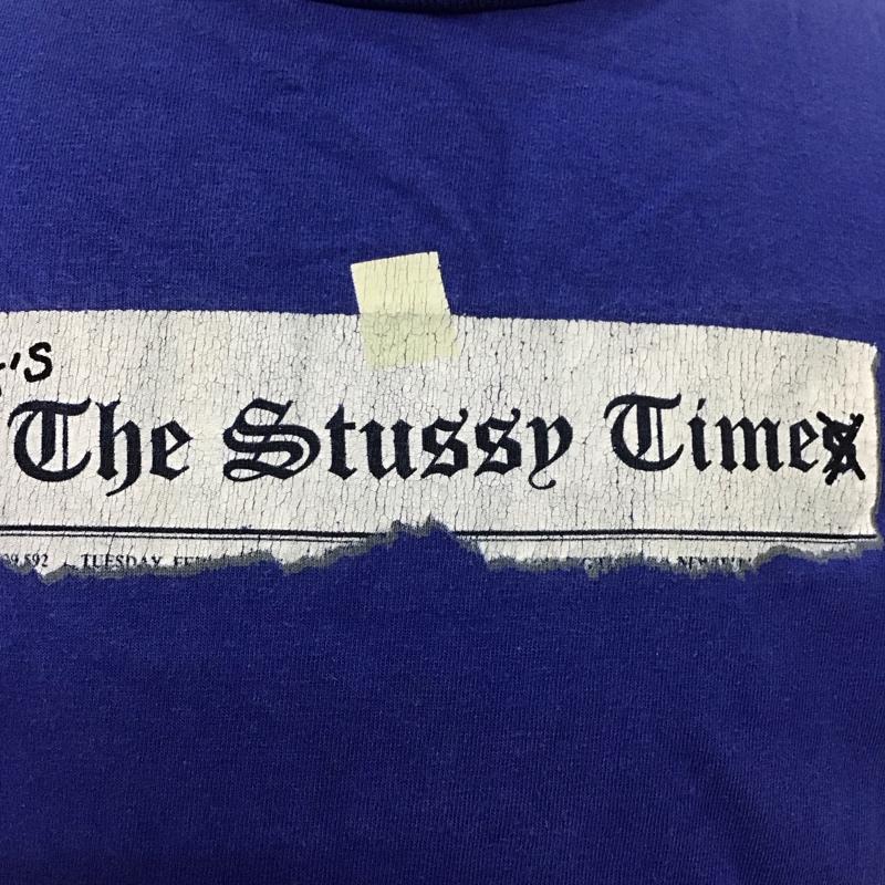ステューシー STUSSY Tシャツ 半袖 半袖カットソー プリントTシャツ クルーネックカットソー 00s 紺タグ M ロゴ、文字 青 / ブルー /  メンズ USED 古着 中古 10112091