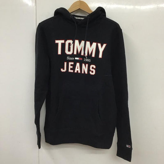 トミー ジーンズ TOMMY JEANS パーカー 長袖 長袖パーカー プルオーバーパーカー スウェット XS ロゴ、文字 紺 / ネイビー /  メンズ USED 古着 中古 10131376