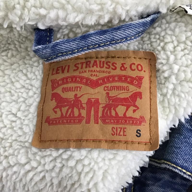 リーバイストラウスアンドコー Levi Strauss & co. ジャケット、上着 ジャケット、ブレザー デニムジャケット カラージャケット 長袖ジャケット ブルゾン 裏地ボア S ロゴ、文字 インディゴ / インディゴ /  メンズ USED 古着 中古 10117639