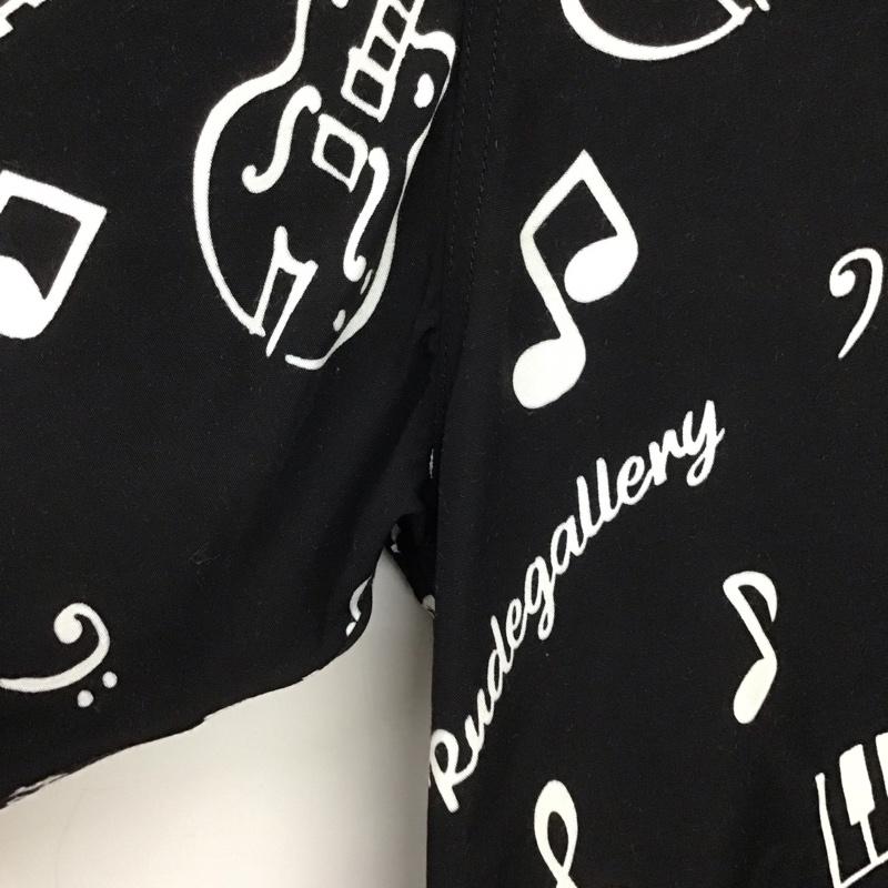 ルードギャラリー RUDE GALLERY シャツ、ブラウス 半袖 半袖シャツ プリントシャツ ポケットシャツ 3 プリント 黒 / ブラック /  メンズ USED 古着 中古 10140512