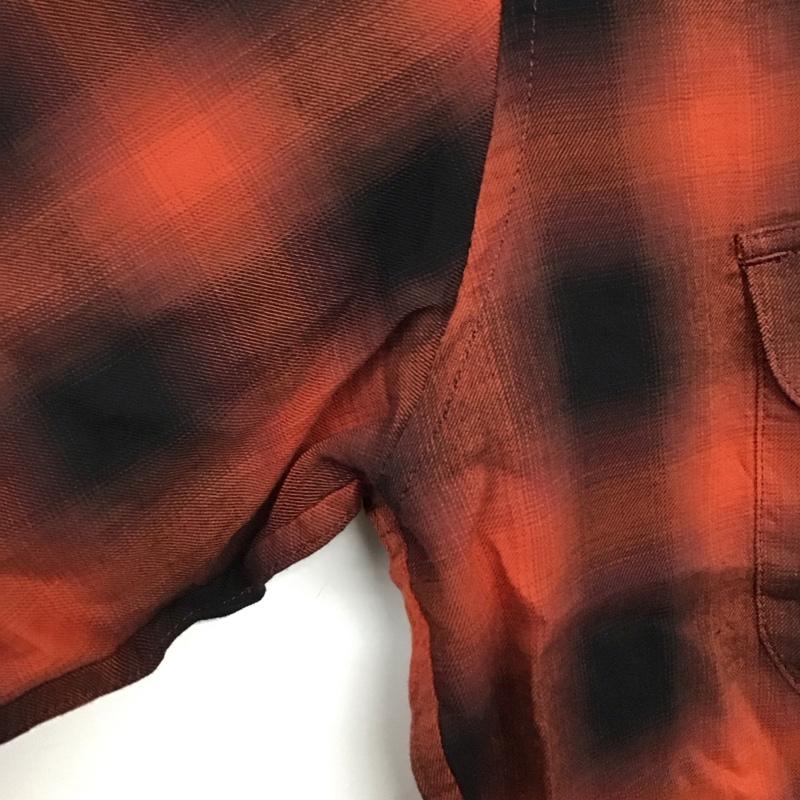 ルードギャラリー RUDE GALLERY シャツ、ブラウス 長袖 長袖シャツ チェックシャツ カラーシャツ 3 チェック 黒 / ブラック / X 赤 / レッド /  メンズ USED 古着 中古 10140514