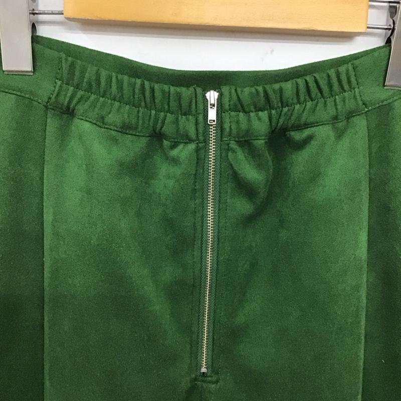 ジーナシス JEANASIS スカート ロングスカート ロングスカート フレアスカート スウェード M 無地 緑 / グリーン /  レディース USED 古着 中古 10129802