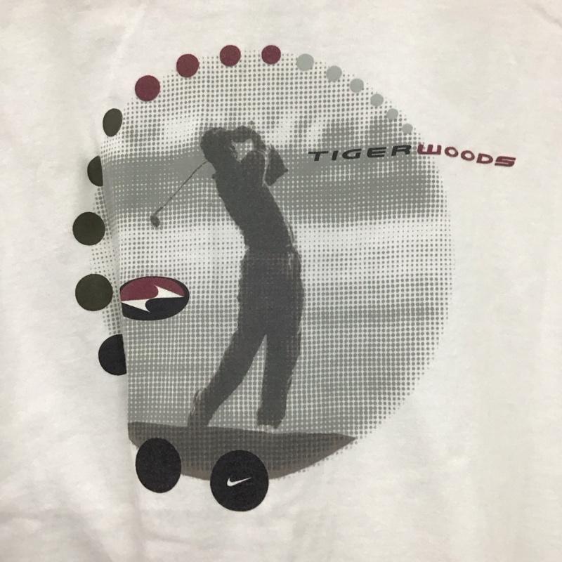 ナイキ NIKE Tシャツ 半袖 半袖カットソー プリントTシャツ クルーネックカットソー L ロゴ、文字 白 / ホワイト /  メンズ USED 古着 中古 10139292