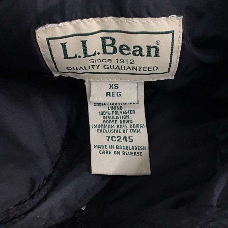 エルエルビーン L.L.Bean ジャケット、上着 ジャンパー、ブルゾン ジップアップジャケット ジャンパー ダウンジャケット カジュアルジャケット アウター XS ロゴ、文字 黒 / ブラック /  メンズ USED 古着 中古 10123569