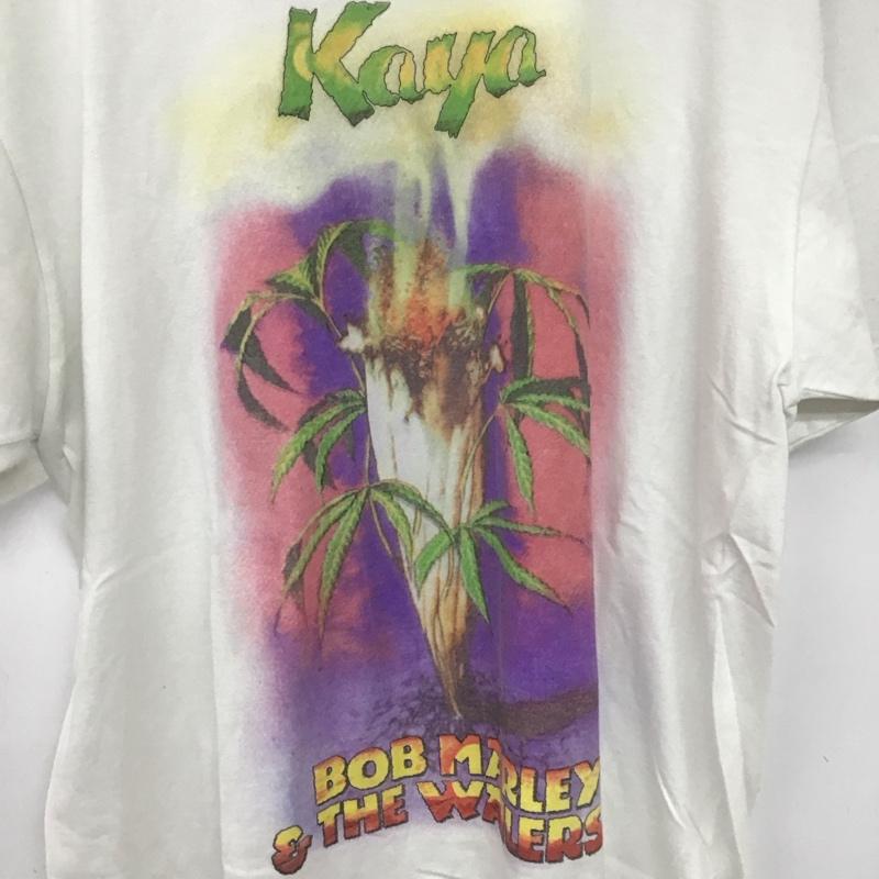 ステューシー STUSSY Tシャツ 半袖 半袖カットソー プリントTシャツ クルーネックカットソー bobmarley L プリント 白 / ホワイト /  メンズ USED 古着 中古 10133106