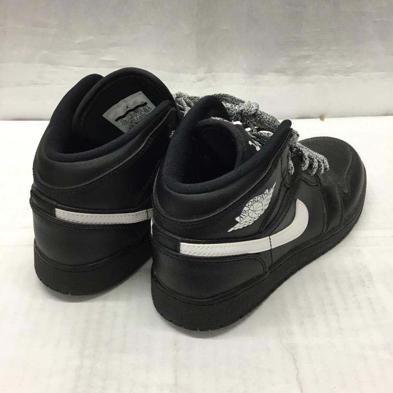ナイキ NIKE スニーカー スニーカー 554725-049 AIR JORDAN 1 MID BG 22.5cm 22.5cm ロゴ、文字 黒 / ブラック /  レディース USED 古着 中古 10118936