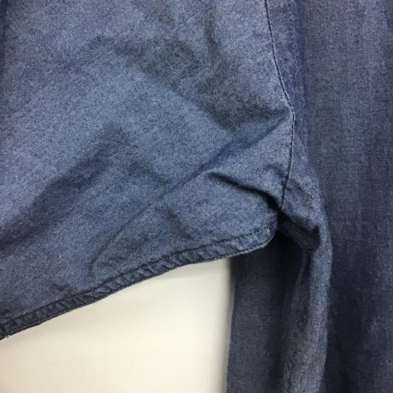 ラコステ LACOSTE シャツ、ブラウス 半袖 半袖シャツ デニムシャツ ボタンダウンシャツ 40 ロゴ、文字 青 / ブルー /  メンズ USED 古着 中古 10132809