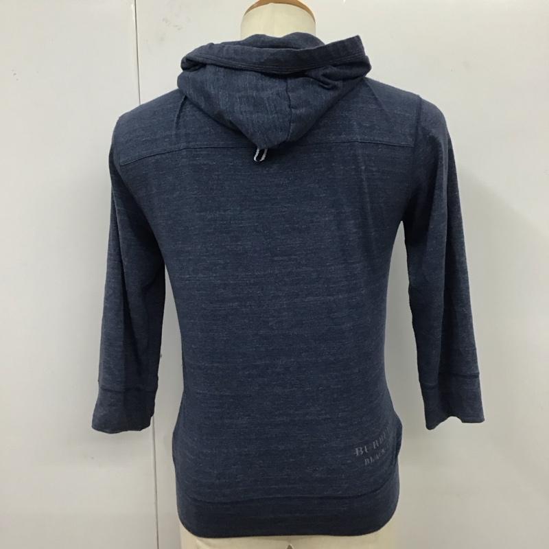 バーバリーブラックレーベル BURBERRY BLACK LABEL パーカー 長袖 ジップアップ長袖パーカー 長袖スウェットパーカー 2 ロゴ、文字 青 / ブルー /  メンズ USED 古着 中古 10120040